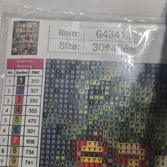 5D Diamond Painting Kit featuring a bookshelf Plant design. 30x40cm G4341 New - Picture 3 of 5